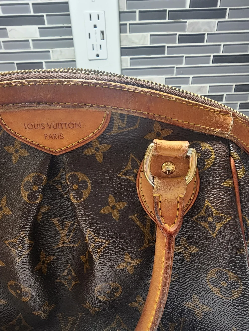 LOUIS VUITTON BROWN MONOGRAM TIVOLI PM HANDBAG - Picture 7 of 13